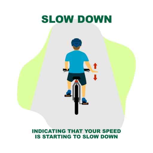 Cyclist Slowing Down